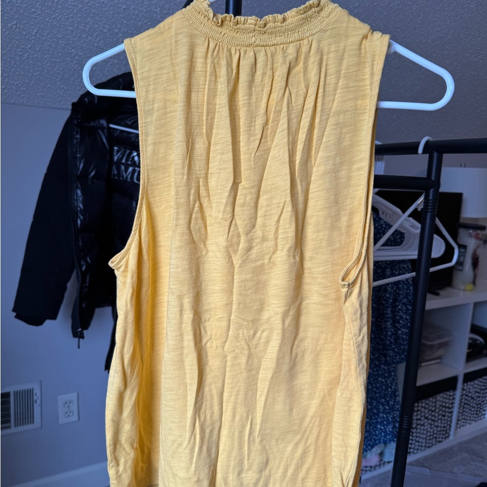 LOFT Ruffled Yellow Blouse - Picture 2 of 3